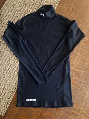 Under Armour Black Long-Sleeve Mock Neck Compression Shirt Men’s Medium